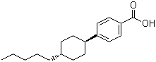 结构式 CAS# 65355-30-8, 反式-4-戊基环己基苯甲酸