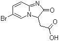 structure of CAS# 653599-23-6, 6-Bromo-2,3-dihydro-2-oxoimidazo[1,2-a]pyridine-3-acetic acid