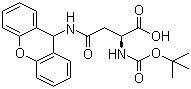 N-Boc-N'-xanthyl-L-asparagine molecular structure (CAS 65420-40-8)