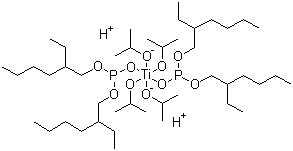 Tetraisopropyl di(dioctylphosphate) titanate molecular structure (CAS 65460-52-8)