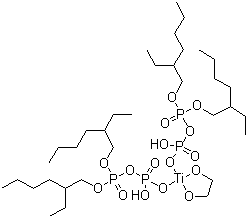 Di(dioctylpyrophosphato) ethylene titanate molecular structure (CAS 65467-75-6)