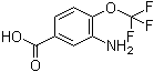 结构式 CAS# 656-06-4, 3-氨基-4-三氟甲氧基苯甲酸