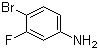 4-溴-3-氟苯胺分子结构 (CAS 656-65-5)