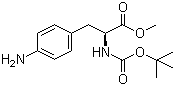 Methyl (2S)-3-(4-aminophenyl)-2-[(tert-butoxycarbonyl)amino]propanoate molecular structure (CAS 65615-90-9)