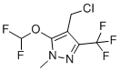 4-(Chloromethyl)-5-(difluoromethoxy)-1-methyl-3-(trifluoromethyl)-1H-pyrazole molecular structure (CAS 656825-76-2)