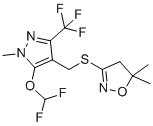 3-(5-difluoromethoxy-1-methyl-3-trifluoromethyl-1H-pyrazole-4-ylmethylthio)-5,5-dimethyl-2-isoxazoline molecular structure (CAS 656825-92-2)