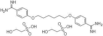 Hexamidine diisethionate molecular structure (CAS 659-40-5)