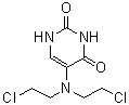 5-[Bis(2-chloroethyl)amino]-2,4(1H,3H)-pyrimidinedione molecular structure (CAS 66-75-1)