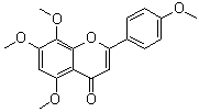 structure of CAS# 6601-66-7, 4',5,7,8-Tetramethoxyflavone;6-Demethoxytangeretin; 6-Demethoxytangeritin; Tetra-O-methylisoscutellarein