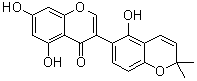 structure of CAS# 66056-30-2, Licoisoflavone B;5,7-Dihydroxy-3-(5-hydroxy-2,2-dimethyl-2H-1-benzopyran-6-yl)-4H-1-benzopyran-4-one