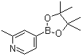 structure of CAS# 660867-80-1, 2-Methylpyridine-4-boronic acid pinacol ester;2-Methyl-4-(4,4,5,5-tetramethyl-1,3,2-dioxaborolan-2-yl)pyridine