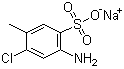structure of CAS# 6627-59-4, Sodium 4-amino-6-chlorotoluene-3-sulphonate;4-Amino-2-chlorotoluene-5-sulfonic acid sodium salt; 2B Acid  sodium salt