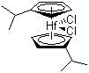 Bis(isopropylcyclopentadienyl)hafnium dichloride molecular structure (CAS 66349-80-2)