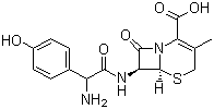structure of CAS# 66592-87-8, Cefadroxil;7-[[2-Amino-2-(4-hydroxyphenyl)acetyl]amino]-3-methyl-8-oxo-5-thia-1-azabicyclo[4.2.0]oct-2-ene-2-carboxylic acid