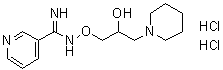 N-[2-Hydroxy-3-(1-piperidinyl)propoxy]-3-pyridinecarboximidamide dihydrochloride molecular structure (CAS 66611-37-8)