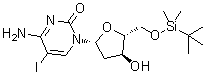 structure of CAS# 666848-11-9, 2'-Deoxy-5'-O-[(1,1-dimethylethyl)dimethylsilyl]-5-iodocytidine