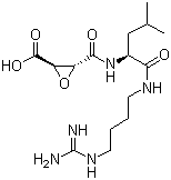 结构式 CAS# 66701-25-5, N-(反式-环氧丁二酰基)-L-亮氨酸-4-胍基丁基酰胺