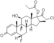 Halobetasol propionate molecular structure (CAS 66852-54-8)