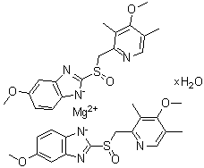 (S)-奥美拉唑镁水合物分子结构 (CAS 668985-31-7)