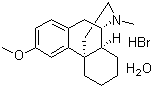 Dextromethorphan hydrobromide monohydrate molecular structure (CAS 6700-34-1)