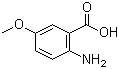 结构式 CAS# 6705-03-9, 2-氨基-5-甲氧基苯甲酸