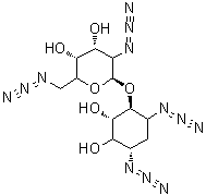 1,3-Diazido-1,2,3-trideoxy-4-O-(2,6-diazido-2,6-dideoxy-alpha-D-glucopyranosyl)-D-myo-inositol molecular structure (CAS 671809-10-2)