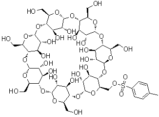 结构式 CAS# 67217-55-4, beta-环糊精 6-对甲苯磺酸酯