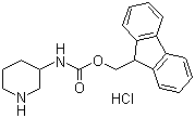 结构式 CAS# 672310-13-3, 3-哌啶基氨基甲酸 9H-芴-9-基甲酯单盐酸盐