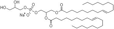 Dioleoyl phosphatidylglycerole sodium salt molecular structure (CAS 67254-28-8)