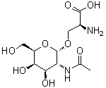 O-[2-(Acetylamino)-2-deoxy-alpha-D-galactopyranosyl]-L-serine molecular structure (CAS 67262-86-6)