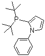 structure of CAS# 672937-61-0, N-Phenylpyrrol-2-yldi-tert-butylphosphine;2-(Di-tert-butylphosphino)-1-phenylpyrrole; CataCXium PtB; N-Phenyl-2-(di-tert-butylphosphino)pyrrole