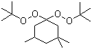 structure of CAS# 6731-36-8, 1,1-Di-(tert-butylperoxy)-3,3,5-trimethylcyclohexane;1,1-Bis(tert-butylperoxy)-3,3,5-trimethylcyclohexane; Di-tert-butyl 3,3,5-trimethylcyclohexylidene diperoxide; Trigonox 29; Luperox 231