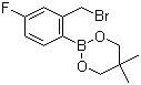 结构式 CAS# 673456-16-1, 2-溴甲基-4-氟苯硼酸新戊二醇酯