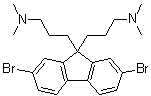 结构式 CAS# 673474-73-2, 2,7-二溴-9,9-二[3-(二甲基氨基)丙基]芴