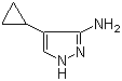 结构式 CAS# 673475-74-6, 3-氨基-4-环丙基-1H-吡唑