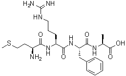 structure of CAS# 67368-29-0, L-Methionyl-L-arginyl-L-phenylalanyl-L-alanine