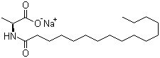 Sodium N-hexadecanoyl-L-alaninate molecular structure (CAS 67395-94-2)