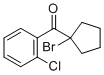 structure of CAS# 6740-86-9, (1-Bromocyclopentyl)(2-chlorophenyl)-methanone;1-Bromocyclopentyl o -chlorophenyl ketone