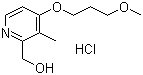 结构式 CAS# 675198-19-3, [4-(3-甲氧基丙氧基)-3-甲基-2-吡啶基]甲醇盐酸盐