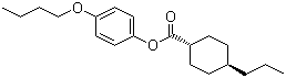 structure of CAS# 67589-41-7, trans-4-Butoxyphenyl 4-propylcyclohexane-1-carboxylate;trans-4-Propyl-(4-butoxyphenyl)cyclohexanecarboxylate; 4-Butoxyphenyl trans-4-propylcyclohexylcarboxylate; p-Butoxyphenyl trans-4-propylcyclohexanecarboxylate