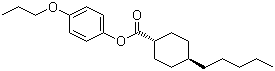 structure of CAS# 67589-54-2, trans-4-Pentylcyclohexanecarboxylic acid 4-propoxyphenyl ester;p-Propoxyphenyl trans-4-pentylcyclohexanecarboxylate