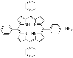 结构式 CAS# 67605-64-5, 4-(10,15,20-三苯基卟啉-5-基)苯胺