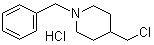 structure of CAS# 67686-03-7, 1-Benzyl-4-chloromethylpiperidine hydrochloride;4-(Chloromethyl)-1-(phenylmethyl)piperidine hydrochloride