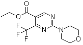 2-(4-Morpholinyl)-4-(trifluoromethyl)-5-pyrimidinecarboxylic acid ethyl ester molecular structure (CAS 677706-89-7)