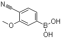 structure of CAS# 677777-45-6, 4-Cyano-3-methoxyphenylboronic acid