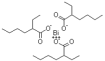 structure of CAS# 67874-71-9, Bismuth tris(2-ethylhexanoate);Bi Hex-Cem; BiCAT HM; Bismuth Hex-Cem; Bismuth(3+) 2-ethylhexanoate; Borchi Kat 24; Coscat 28; K-KAT 348; KK 348; Neostann U 600; Pucat 25; U 600