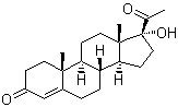 结构式 CAS# 68-96-2, 羟孕酮