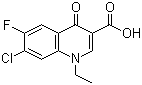 7-Chloro-1-ethyl-6-fluoro-4-oxo-1,4-dihydroquinoline-3-carboxylic acid molecular structure (CAS 68077-26-9)