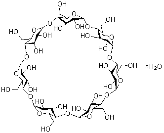 beta-Cyclodextrin hydrate molecular structure (CAS 68168-23-0)