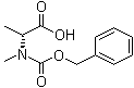 结构式 CAS# 68223-03-0, N-苄氧羰基-N-甲基-D-丙氨酸
